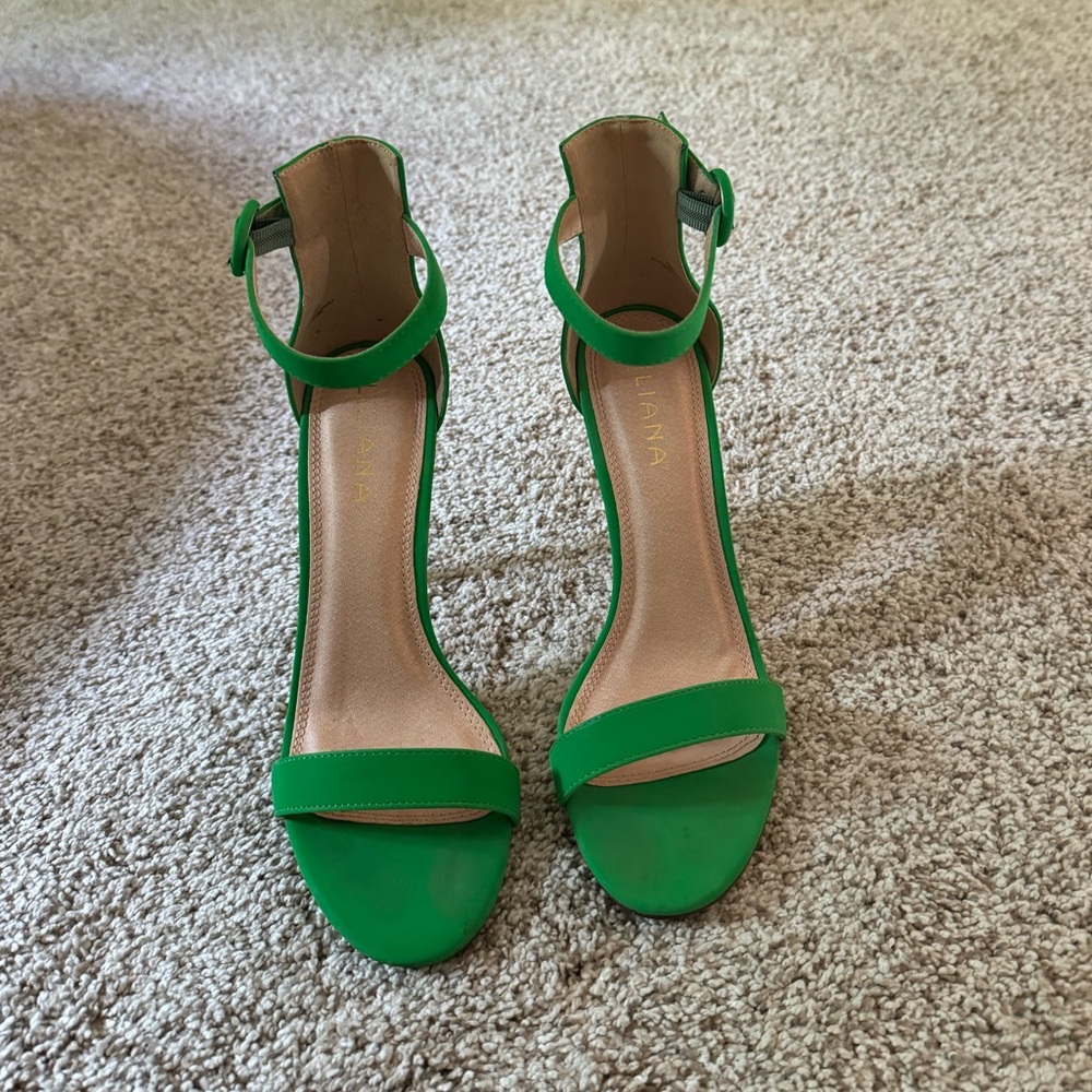 Green Ankle Strap Heels